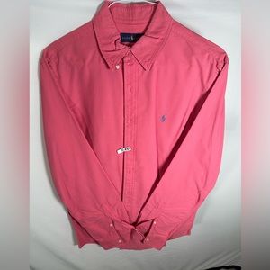 Men’s Polo Ralph Lauren Salmon Red Button Down Shirt - Size Large